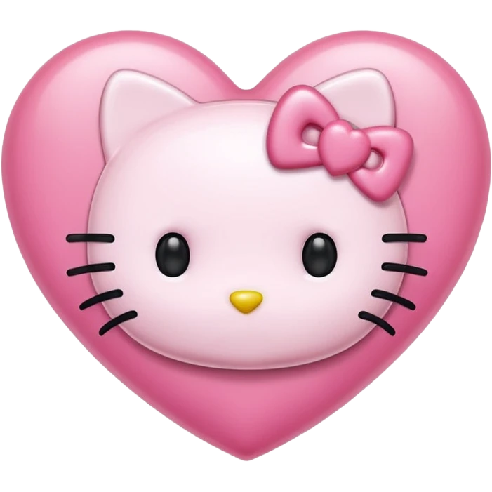 hello kitty heart emoji