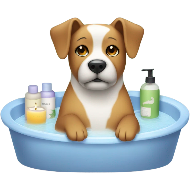Dog at spa emoji
