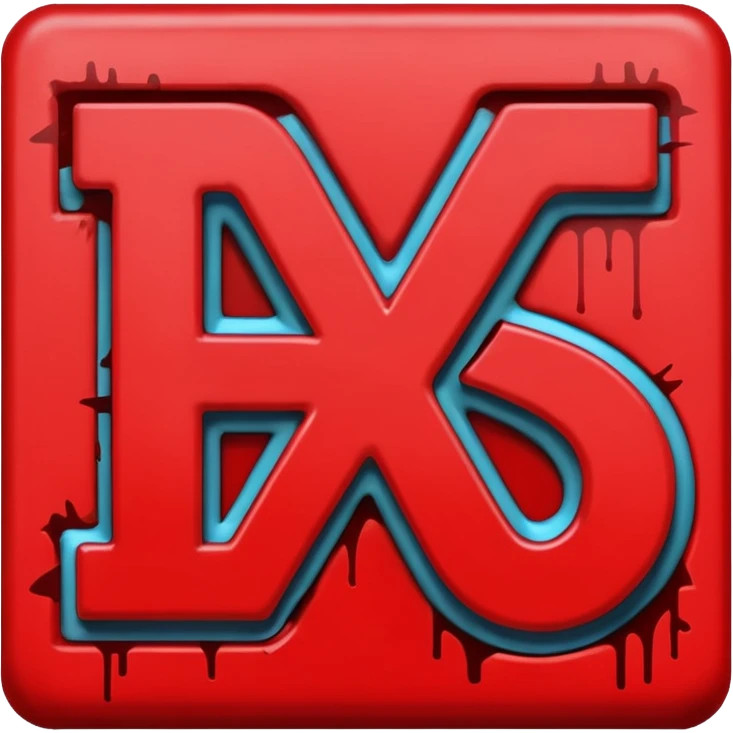 Сделай красное граффити, надпись "CNS" emoji