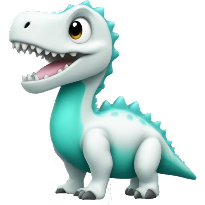 Bigo live white and teal dino emoji