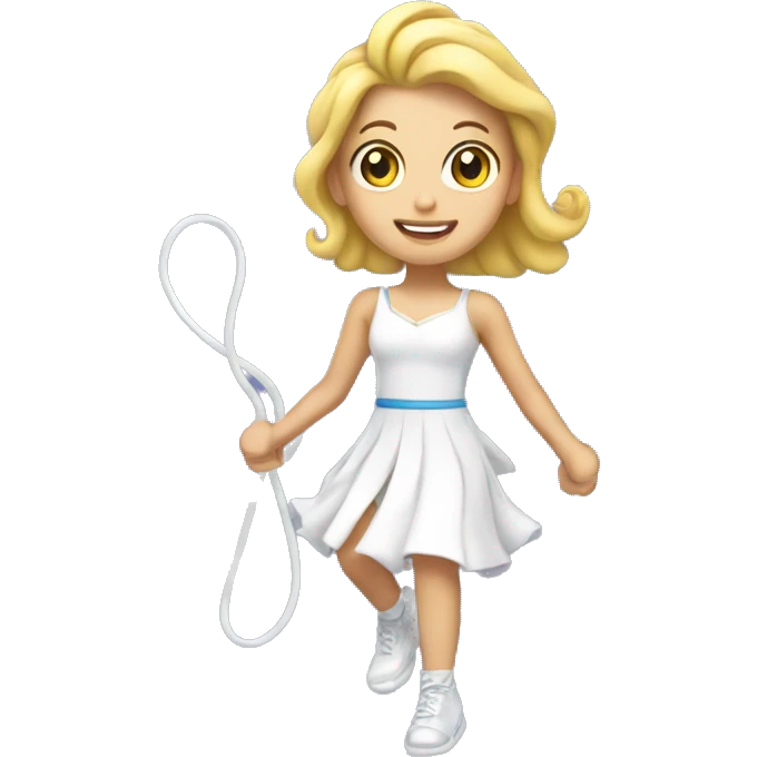 White Princess jump rope  emoji