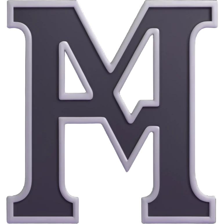 letters BLK in black western font with silver outline emoji