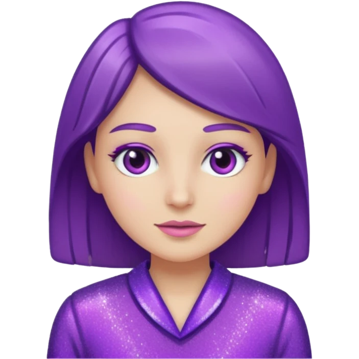 supervisor wearing glitter purple glittery clothes emoji