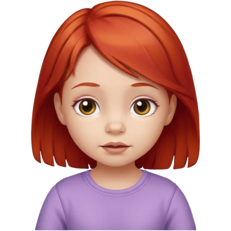 Baby girl red head emoji