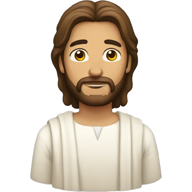 Hombre como Jesús con cara de asombro emoji