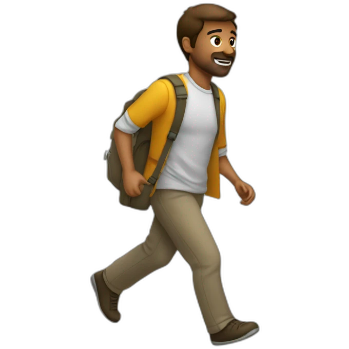Senderista caminando emoji