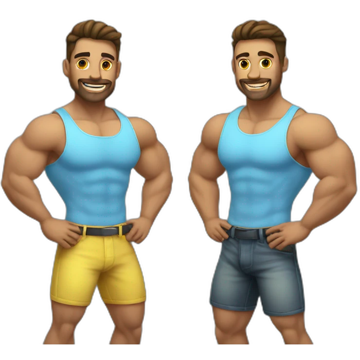 Couple gay musclé emoji