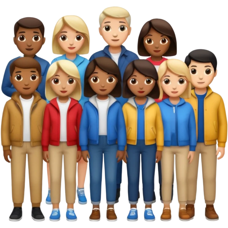 many different groups of people emoji