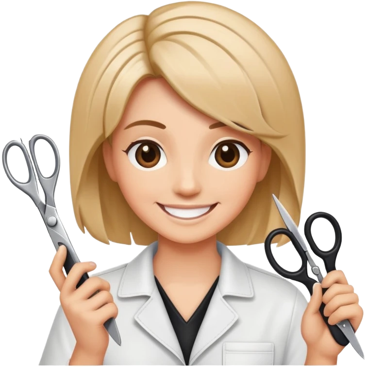Hairdresser with scissors emoji
