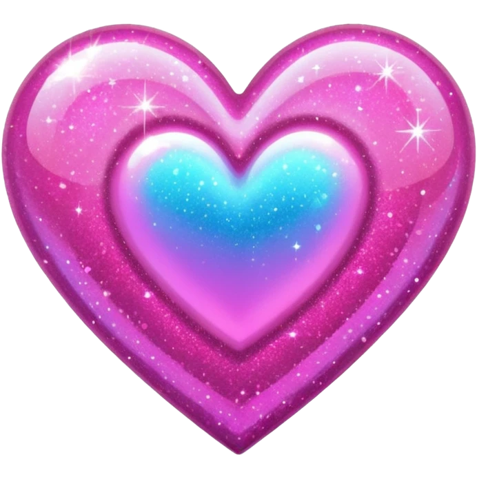 heart with sparkling glitter fill emoji