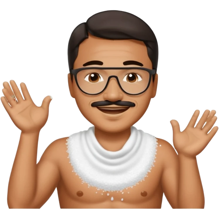 Salt baes hands as he does the salt thing emoji