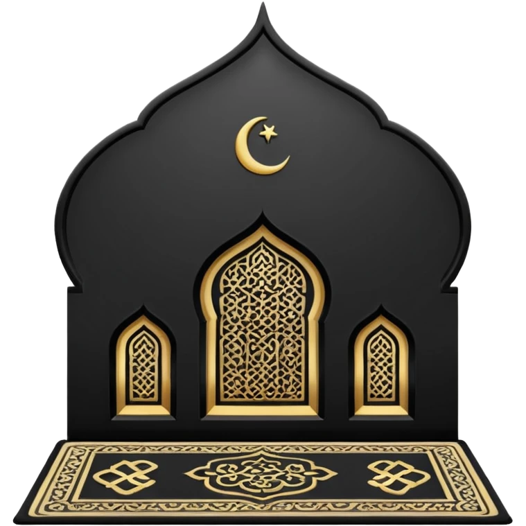 Muslim prayer mat black emoji
