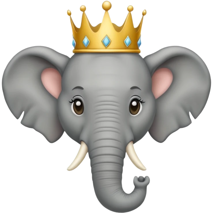 Elefante con corona  emoji