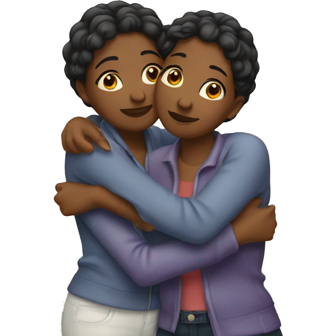 lesbian couple hugging emoji  emoji