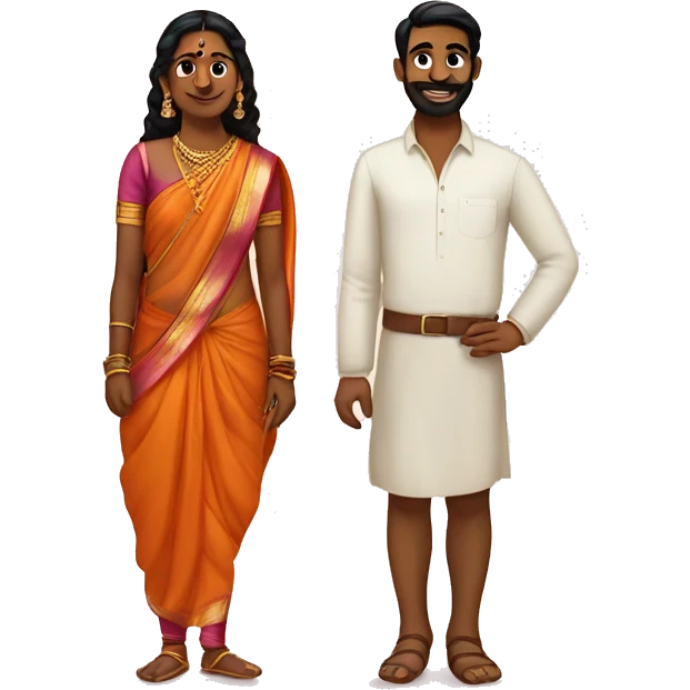 Gujurati man and Kerala man queer couple emoji