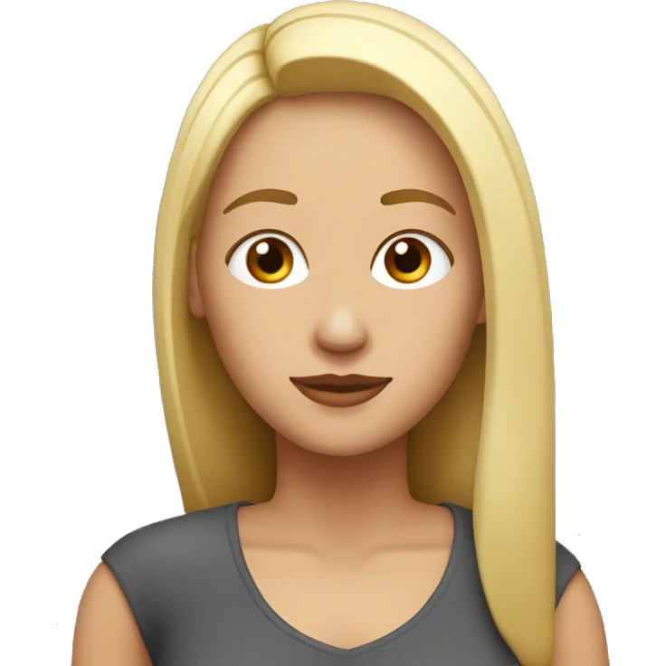 Mujer con pelo rojo, tez blanca y ojos café, pelo largo emoji
