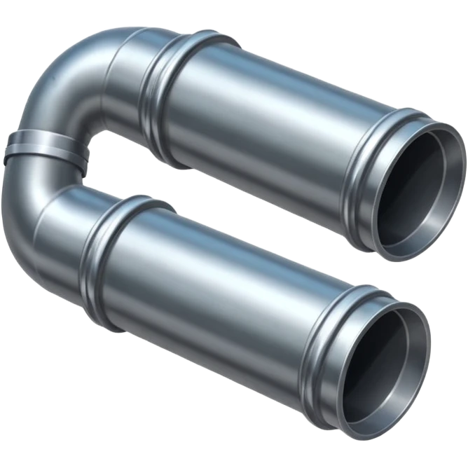 a steel shiny sewer pipe wastewater flows out emoji