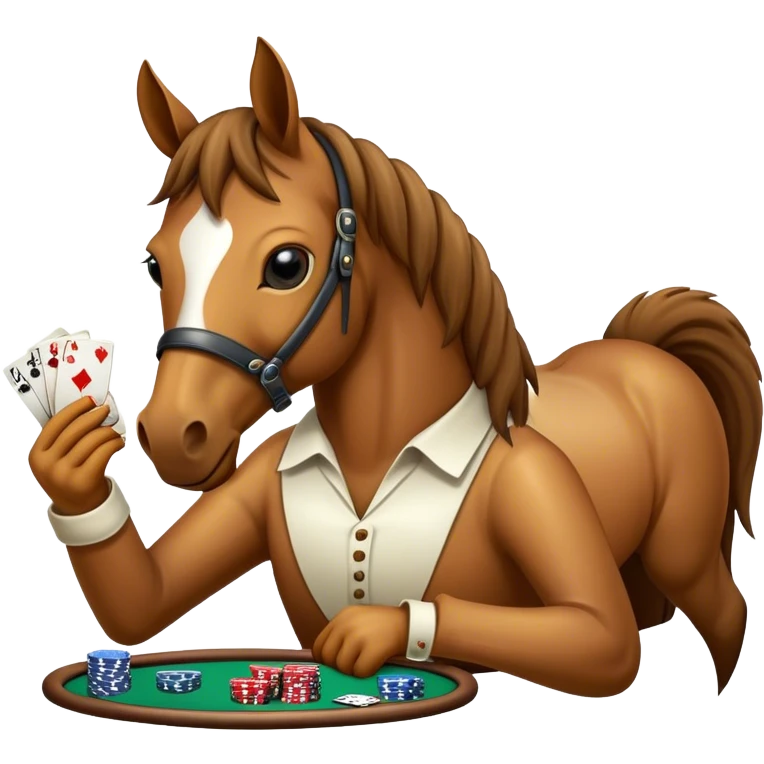 horse playing poker emoji