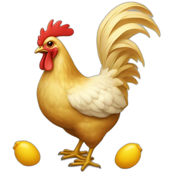 Poule doré emoji
