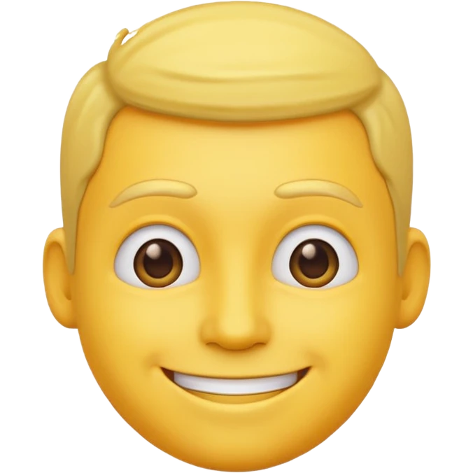 a yellow male emoji with shoulders emoji