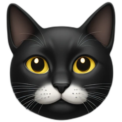 Black cat zoning out emoji