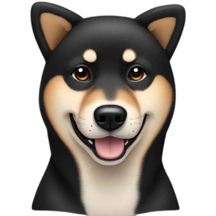 Black Shiba inu emoji