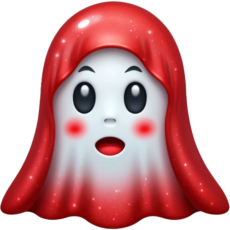 red glitter ghost style hype emoji