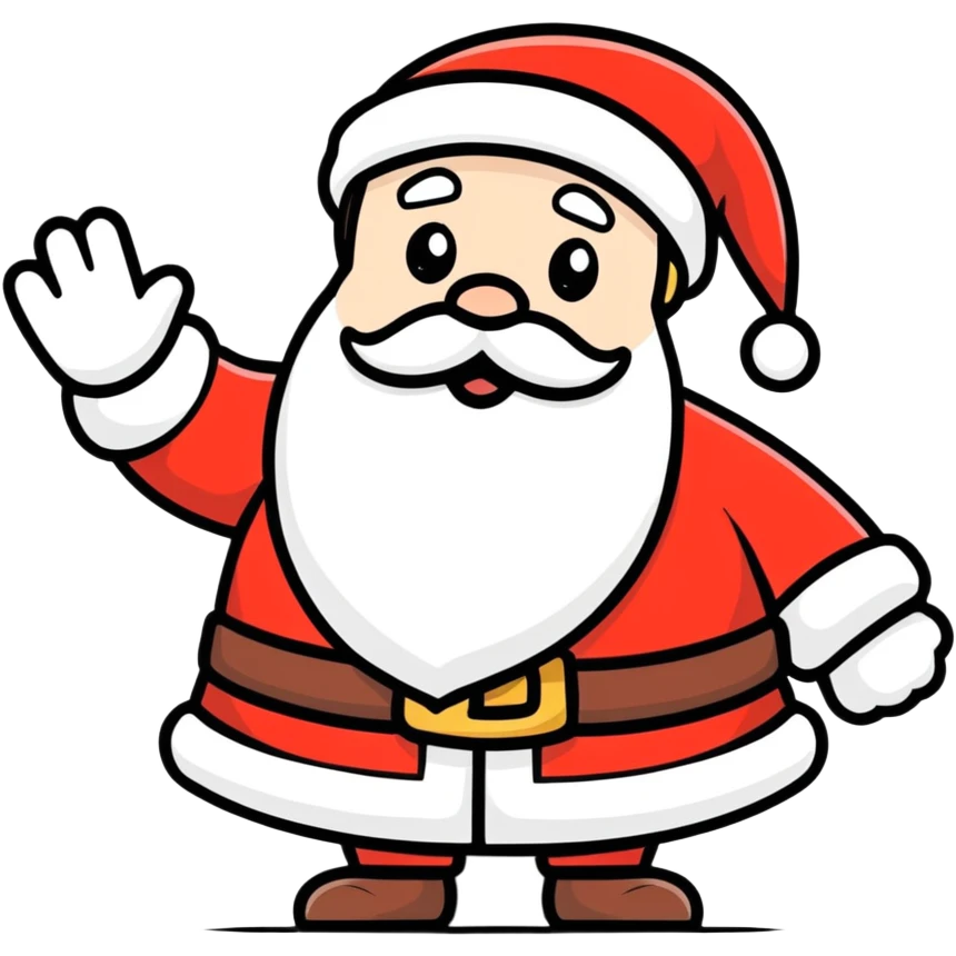 Santa waving  emoji