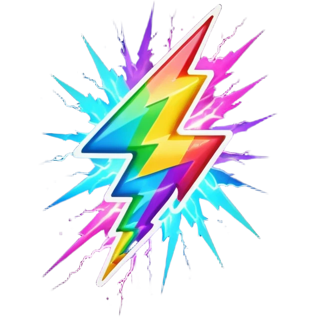 make an emoji that combines rainbow and alightning bolt emoji