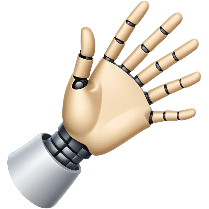 Create an emojie where AI handshake with a developer. It should be pretty much the same as default handshake emojie but one hand should be robotic 🤝. emoji