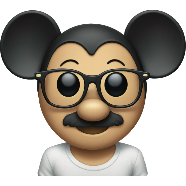 mickey mouse con lentes emoji