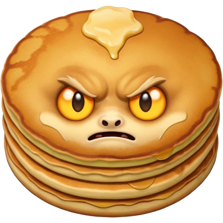 Evil pancake emoji