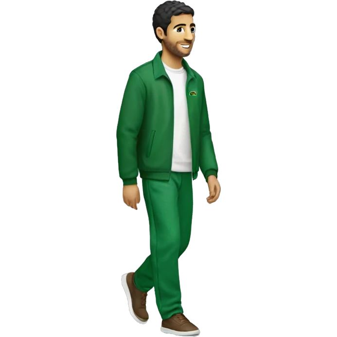 algerian Guy with Lacoste walking emoji