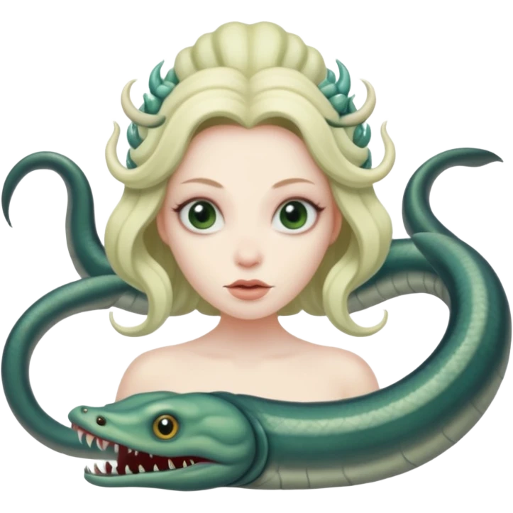 scylla a nymph with six eel heads and a monster body (like a hydra) emoji