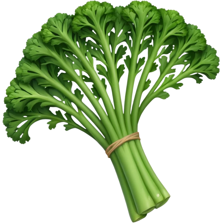 a long slender bunch of green broccolini emoji