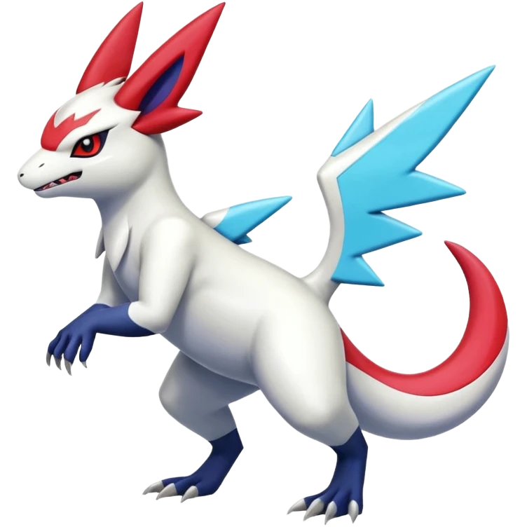 Shiny Vibrant Exotic Colorful Cool Zangoose-Salandit-Absol-Latias-fusion emoji