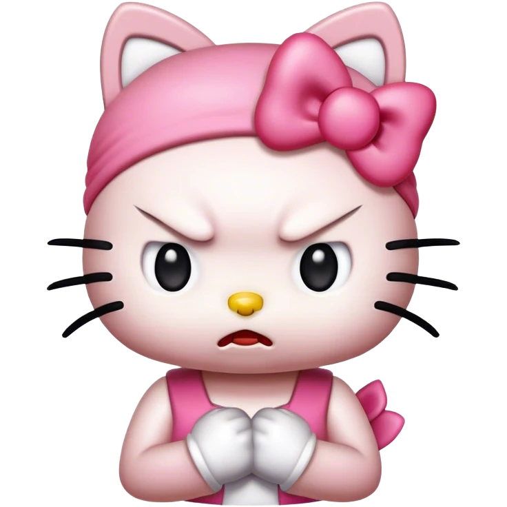 hello kitty mad emoji