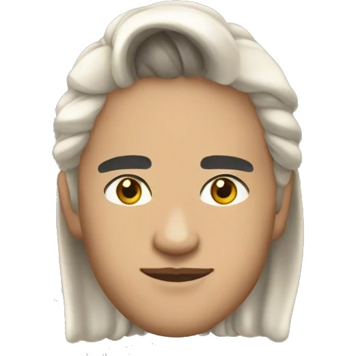 peruana pelo lacio largo color negro piel clara emoji