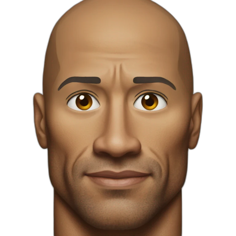 Dwayne Johnson without muscles emoji
