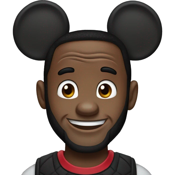 Lebron wearing Mickey Mouse ears from Disneyland emoji