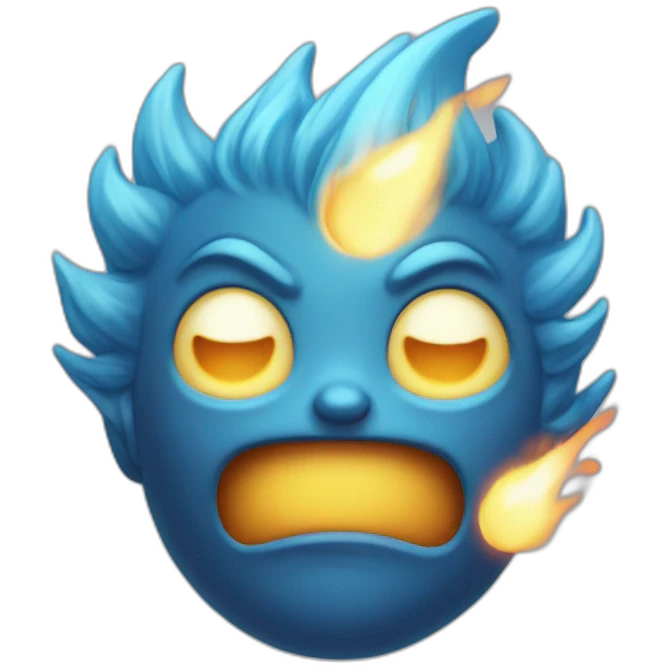 little blue spirit flame sweet  emoji