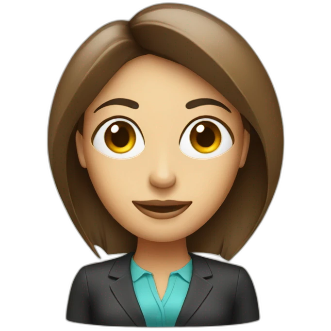 female ceo with head shaped like coconut emoji