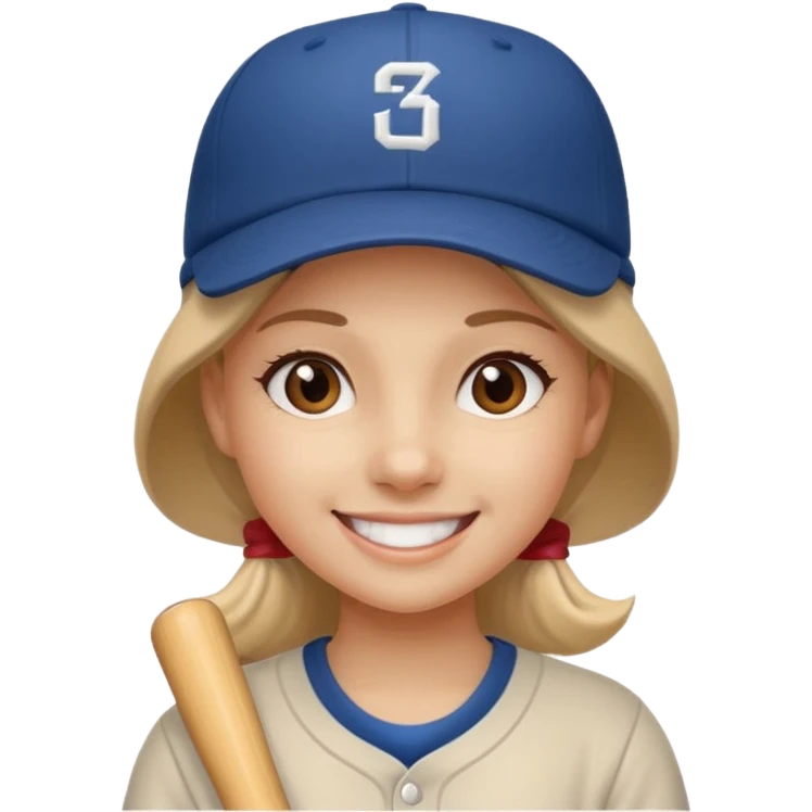 baseball hatted girl emoji