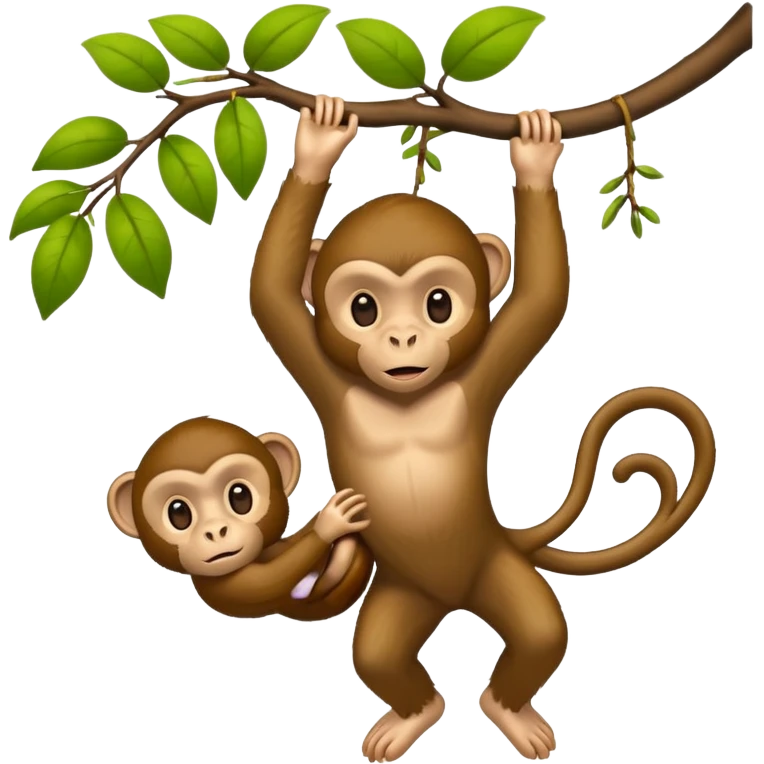 monkey hanging from tree  emoji