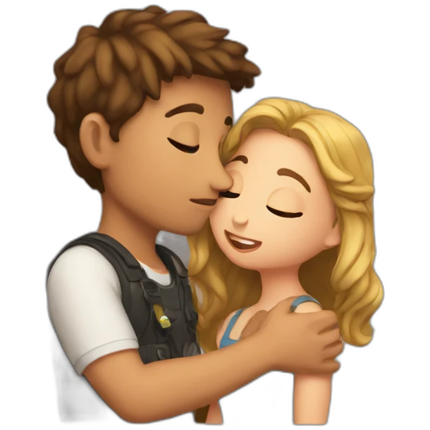 theo and pet kissing emoji
