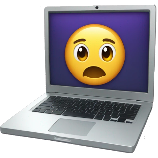 2001 Mac laptop with Photo Booth open  emoji