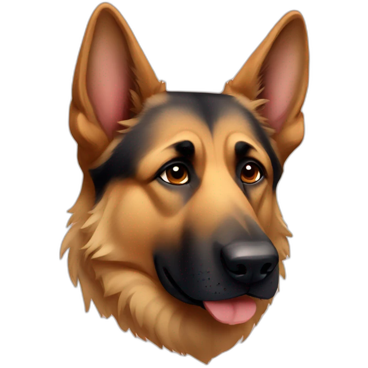 Tired german shepherd emoji