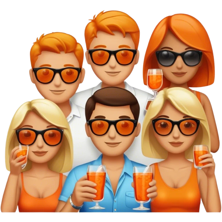 advertising people drinking aperol emoji