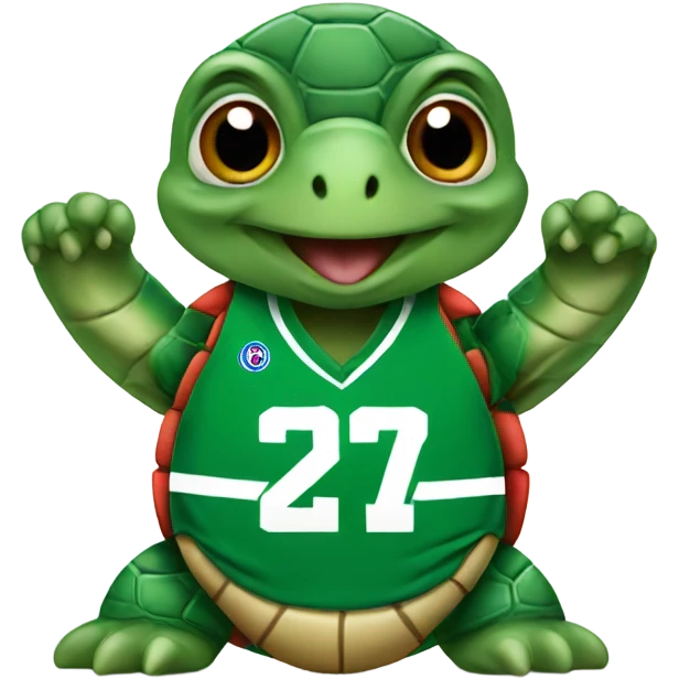 Turtle wearing a jersey  emoji