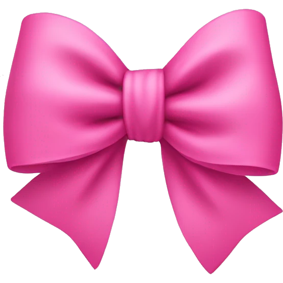 pink bow with a L in the middle emoji